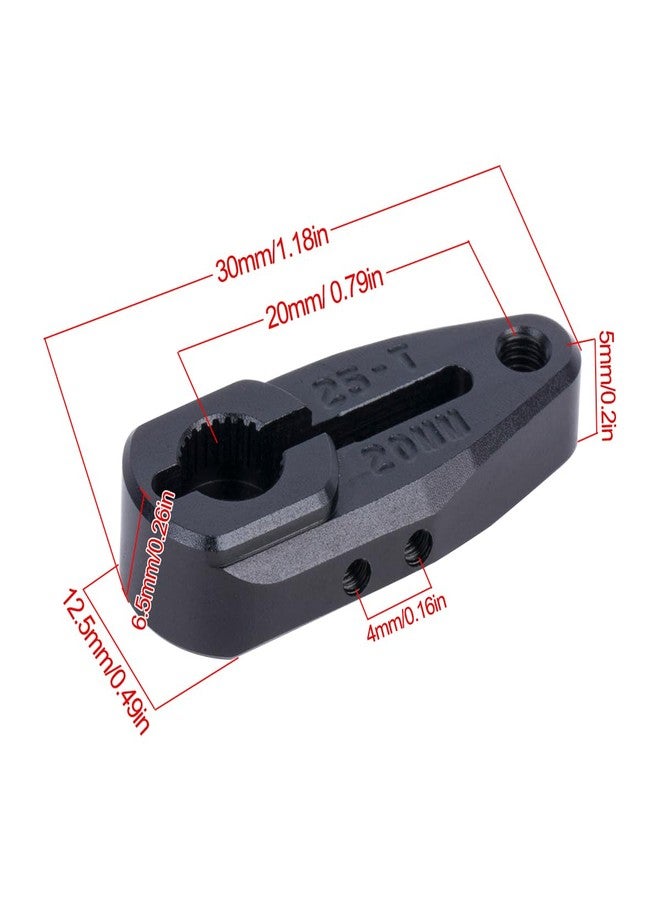 VNUHV 2Pcs 20MM 25T Servo Horn Arm VPS02412 for RC Car/Truck Option Hop-ups Parts (Black) - Image 2
